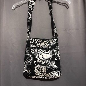 Vera Bradley black and white hipster Crossbody purse
